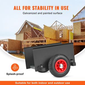 Carrello per Lastre Resistente con Capacità di 600 libbre, Ruote Pneumatiche da 8 Pollici, Carrello per Pannelli con Morsetto Regolabile, Trasportatore per Cartongesso, Macchinari Edili - Product Image 3