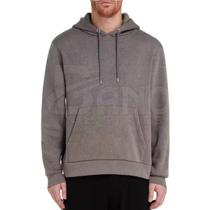 Nouveaux sweats à capuche délavés à l'acide, 100 % coton, doublure polaire, écologiques, séchage rapide, vêtements d'hiver, logo personnalisé pour hommes - Product Image 2