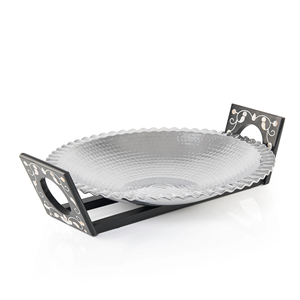 Plateau de service créatif en aluminium de fabrication OEM pour une mise en scène artistique de la table, améliorant la présentation des aliments avec un design métallique unique - Product Image 2