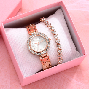 8607 Juego de 2 Relojes de Lujo para Mujer con Brazalete, Conjunto de Relojes de Moda para Dama, Relogio Feminino - Product Image 1