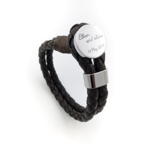 สร้อยข้อมือทอง PVD งานแฮนด์เมดดีไซน์เก๋ไก๋สลักลายถักกำไลข้อมือผู้ชายผู้หญิงทำจากสเตนเลสสตีลเงินคุณภาพสูง - Product Image 6