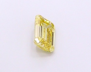 Diamant de laboratoire CVD en vrac, 1,07 ct, jaune fantaisie, taille émeraude, VVS2, EX Poli, pour bijoux personnalisés - Product Image 4