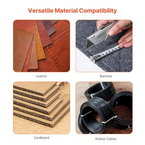 Set di 2 Taglierini Retrattili con Corpo in Lega di Alluminio, Lame SK5, Impugnatura a 3 Posizioni, 5 Lame, Taglierino Professionale Retrattile - Product Image 2