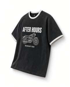 เสื้อยืดผ้าฝ้ายพิมพ์ลายมอเตอร์ไซค์ After Hours Midnight Run สำหรับผู้ชาย คอกลม แขนสั้น ทรงปกติ ใส่ได้ทุกฤดูกาล - Product Image 2
