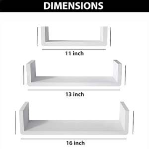 Étagère murale flottante en bois pour cuisine, salle de bain, salon, rangement de placard, vitrine murale en bois - Product Image 2