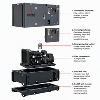 Generadores Diésel Silenciosos Trifásicos de 12KW, 15KW, 20KW, 25KW, 30KW, 40KW, 50KW, con Tanque de Combustible Personalizado y Refrigeración por Agua