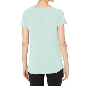 Camiseta Casual de Alta Calidad con Costuras Flexibles para Mujer, Color Sólido, Precio Accesible para Compradores Mayoristas, Servicio OEM - Product Image 3