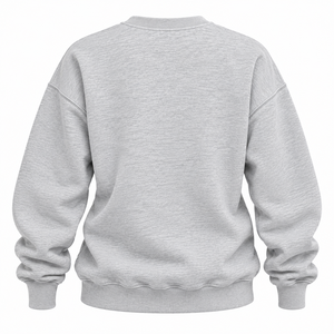 เสื้อสเวตเชิ้ตคอกลมสีเทาอ่อน Sigma Gamma Rho ดีไซน์ตัวอักษรกรีกสองสีที่อก ทรงหลวม แขนยาว เสื้อผ้าสำหรับชมรมนักศึกษา - Product Image 4