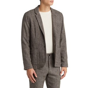 Manteau de costume en laine à carreaux britanniques pour homme, de haute qualité, court, épais, décontracté, à revers, simple boutonnage - Product Image 5