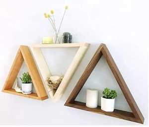 Industrial 2 Tier Metal Pipe Wall Shelf Rustic Solid Wood <b>Floating</b> Display Rack Heavy Duty Iron Frame Storage Bookshelf <b>Unit</b> - Product Image 2