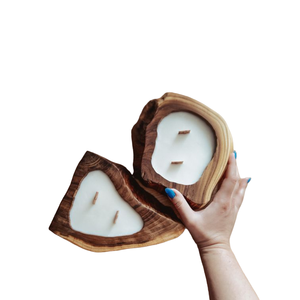 Customized Shape Teak Wood Dough Candle Holder with Handmade Finished Perfect for <b>Top</b> Selling Tableware - Product Image 1