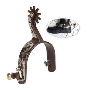 Espuelas para Caballo, Espuelas Decorativas para Botas Vaqueras, Espuelas de Jinete, Aleación de Zinc, Duraderas, Accesorio Ecuestre para Montar a Caballo - Product Image 2