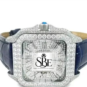 Montre de luxe carrée à diamants pour homme, design simple, mouvement ETA, étanche, style professionnel élégant, prix réduit - Product Image 1