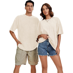 Camiseta Unisex Extra Grande de Algodón, Color Sólido, Cuello Redondo, Manga Corta, Informal, Transpirable, Ajuste Jersey - Product Image 5