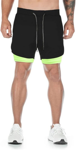 Custom <b>Compression</b> <b>Shorts</b> 2 in 1 Gym <b>Shorts</b> with Inner <b>Compression</b> Layer for Running Training Wear - Product Image 3