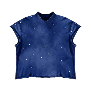 T-shirts Y2K vintage en gros, style streetwear, finition délavée, jersey coton 200 gsm pour les marques et les détaillants de streetwear - Product Image 4