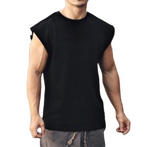 Camiseta Deportiva sin Mangas para Hombre, Transpirable, de Secado Rápido, Cuello Redondo, Poliéster/Algodón, para Gimnasio y Fisicoculturismo, Tejido Ecológico - Product Image 3