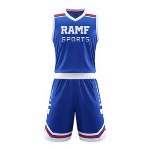 Maillot de basket personnalisé respirant et anti-humidité sublimé 100% polyester unisexe personnalisable ensemble complet - Product Image 3