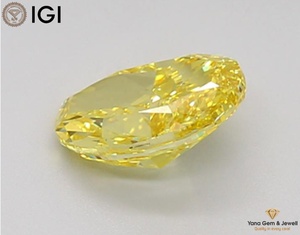Diamante Cultivado en Laboratorio con Certificación IGI, Color Amarillo Intenso, Claridad VS1, Forma Ovalada, 1.50 Quilates, para Joyería de Obra Maestra - Product Image 4