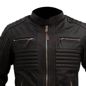CE Black Genuine Leather <b>Biker</b> <b>Jacket</b> Men Motorcycle Protective <b>Jacket</b> - Product Image 3