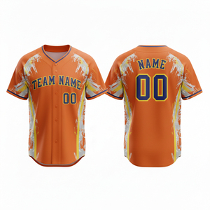 Vêtements de sport en polyester respirant, à séchage rapide, antibactérien, anti-UV, haute performance, uniforme de baseball personnalisé imprimé par transfert thermique - Product Image 5