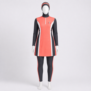 Ensemble burkini pour femmes avec design couvrant intégral, tissu extensible doux et coupe confortable pour la natation, les journées à la plage et les activités en piscine - Product Image 1