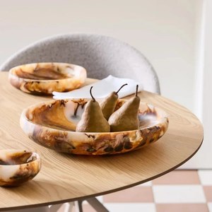 Tazón de Resina de Estilo Lujoso, Duradero, con Acabado Espejo, Decoración para el Hogar, Regalo de Navidad, Vajilla, Tazón para Aperitivos, Frutas y Fiestas - Product Image 1