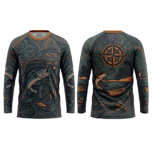 Nouveauté 2026 – Maillots de pêche en polyester 100 % fabriqués en usine, style sublimation, coupe-vent, vente chaude, vêtements de pêche en gros - Product Image 4