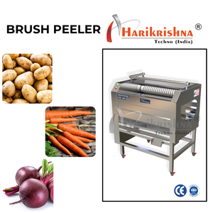 Stainless Steel <b>Brush</b> Peeler Fruit and <b>Vegetable</b> Peeling Machine Easy Operation Food Preparation Equipment - Product Image 3