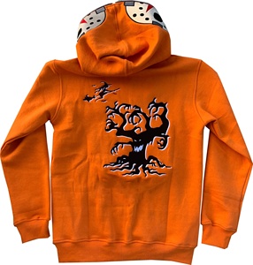 Sweat à capuche zippé pour homme, coupe oversize, en molleton 100% coton épais, avec patchs décontractés, personnalisation OEM de haute qualité - Product Image 3
