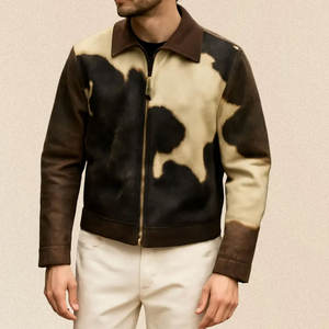 Cowhide Leather Jackets Top Quality American Genuine Leather Cowhide Men Jacket Authentic Real Cowhide Leather Jacket For Men - Product Image 1