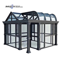 Cabines et salles de jardin préfabriquées en verre Low-E, produits en aluminium, portes de cabines et de salles de jardin, véranda en verre