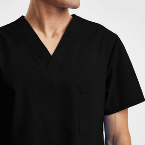 Medical Uniform Unisex <b>Scrub</b> Set 2 Pockets Nurse <b>Scrubs</b> <b>Tops</b> Pants Elastic Waist Surgical Hospital Uniform - Product Image 6