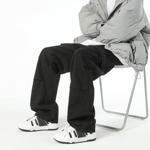 Custom Large Size Men's Casual <b>Work</b> <b>Cargo</b> <b>Pants</b> Waist Cotton Fabric Zipper Decorations Autumn - Product Image 4