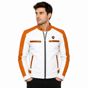 Veste d'hiver en cuir pour homme Dumela International, qualité supérieure, prix imbattable, doublure PU, col montant en toile, streetwear, teinture unie - Product Image 4