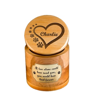 Wood Pet Urn for <b>Ashes</b> <b>Dog</b> Cat <b>Box</b> Personalized Cremation Casket Engraved Bespoke Small Medium Large - Product Image 3