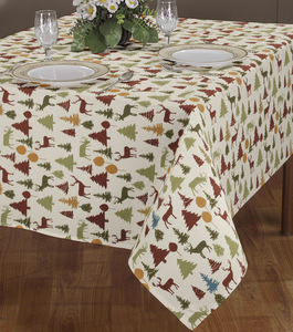 Cotton <b>Tablecloth</b> for Kitchen & Dining Table Premium Quality Fabric Wrinkle Resistant Machine Washable Reusable - Product Image 2