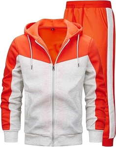 Survêtement unisexe rouge avec bandes blanches, fermeture éclair intégrale, style sportif pour adultes, idéal pour l'automne, respirant, poches latérales - Product Image 5