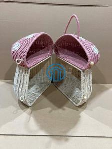 <b>Foldable</b> Rattan Mushroom Storage House Handmade Kids Toy <b>Basket</b> Woven Nursery Organizer Natural Montessori Playroom Storage Eco - Product Image 4