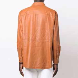 Elegant Casual Breathable Eco-Friendly Leather <b>Shirt</b> with Modern Styling and Practical Everyday Comfort Regular Sleeve Length - Product Image 3