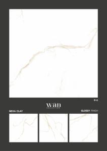 Azulejos de Porcelana Blancos Modernos de 600x600, Cerámica Esmaltada con Aspecto de Mármol y Acabado Pulido Brillante para Paredes Interiores de Sala de Estar - Product Image 2