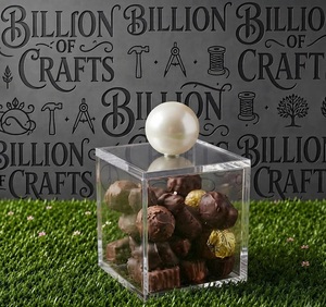 Vente en gros de pots de conservation alimentaire en plexiglas transparent, pour desserts, chocolats, fruits secs, dattes, cadeau pour la maison - Product Image 4
