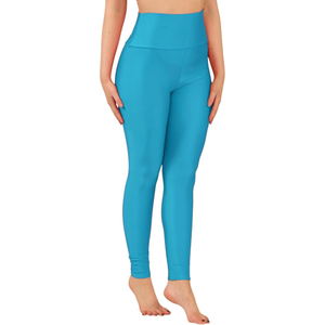 Women's High Waist Elastic Gym Yoga Pants Solid Color Compression Fit <b>Leggings</b> <b>with</b> <b>Pockets</b> Mid Waist Leggy Athletic Pants - Product Image 1