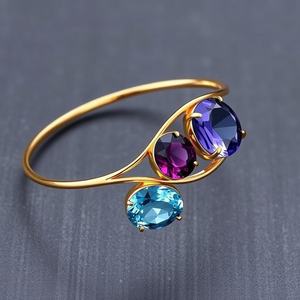 2024 Brazalete para mujer Pulsera de oro Chapado en 18K Joyería para mujer Plata de Ley 925 - Product Image 2