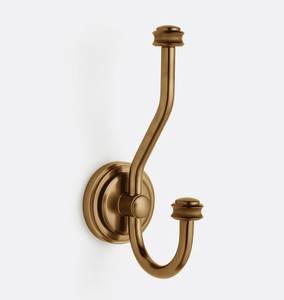 Neat brass wall hooks minimal design polished finish durable <b>hanger</b> for towels <b>keys</b> modern home storage - Product Image 3