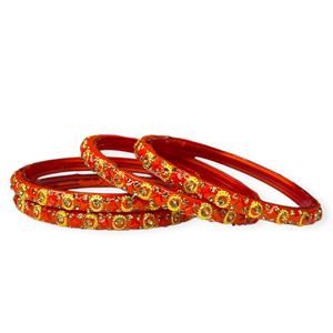 Bracelets de créateur 2026 tendance en métal plaqué or avec perles d'imitation orange, élégants pour mariages et soirées, prix de gros premium - Product Image 3