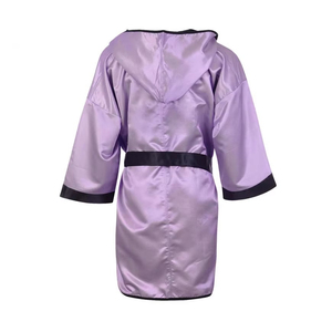 Bata de Boxeo de Satén, Larga, Dos Colores, Diseño Personalizado de la Mejor Calidad, Capucha de Boxeo, 100% Poliéster, Ligera, Transpirable, Unisex - Product Image 4