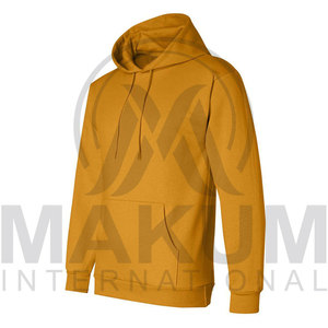 <b>Men's</b> Hooded Sweatshirt <b>Navy</b> Blue Cotton <b>Fleece</b> Casual Pullover With Pocket Autumn Wear Regular Fit - Product Image 5