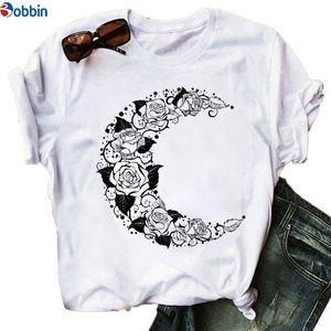 Camiseta con estampado de mariposas y rosas, holgada y transpirable, camiseta estampada para mujer, top gráfico de manga corta, ropa de talla grande, top para mujer - Product Image 5