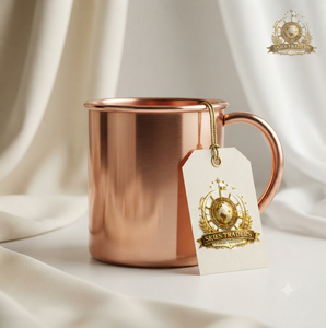 Mug Moscow Mule en Cuivre Pur, Forme Cylindrique Lisse, Poignée en Laiton, Verre à Cocktail Métallique en Gros, Tasse à Bière - Product Image 4